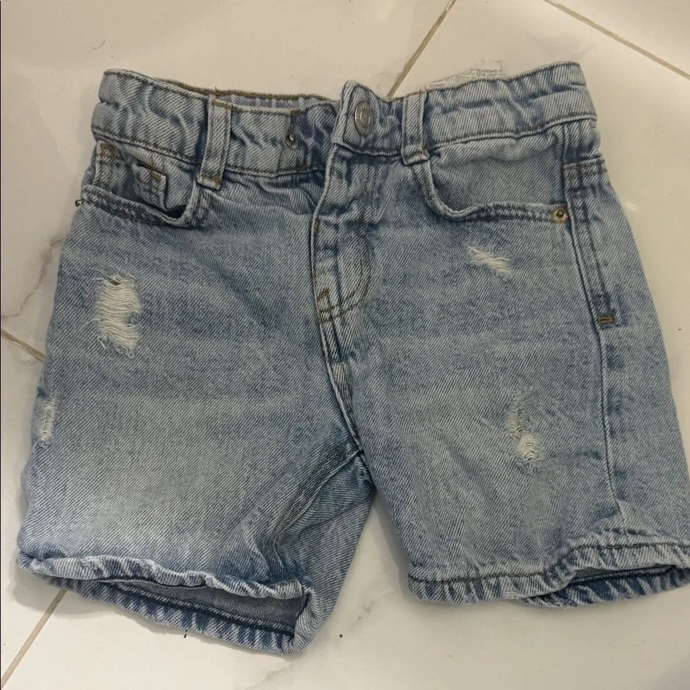 Stylish Kids Denim Shorts ZARA 12-18 Months - Cute Jean Shorts - LIKE NEW